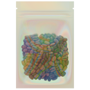 Gloss Holographic Vista Clear Dragon Chewer 1 gram one g smell proof mylar bags by HIGHLOCK. Best thick wholesale bulk dispensary custom child resistant packaging 420 barrier bags tamper evident resealable large food storage heat sealable 3 x 4.5 100 pack