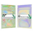 Gloss Holographic Vista Clear Translucent Transparent Dragon Chewer 1 gram one g smell proof mylar bags by HIGHLOCK. Best thick wholesale bulk dispensary custom child resistant packaging 420 barrier bags tamper evident resealable large food storage 3 x 4.5 pouch gusset usa cheap small custom labels stickers strain rx generic California cali