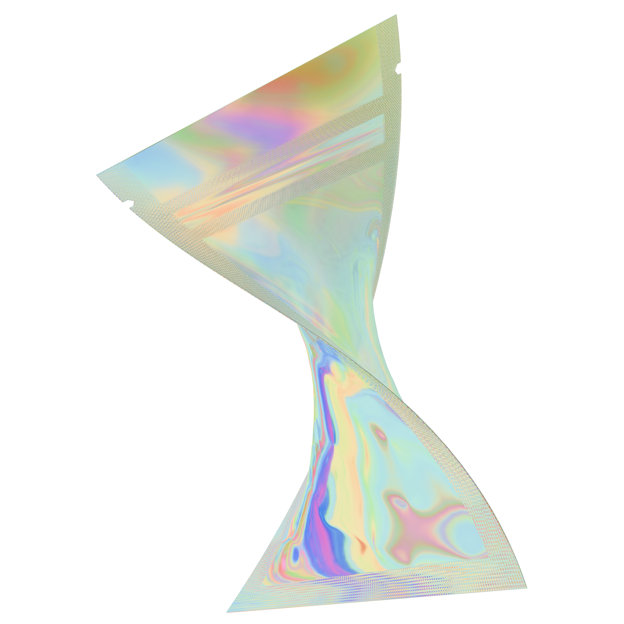 Gloss Holographic Vista Clear Dragon Chewer 1 gram one g smell proof mylar bags by HIGHLOCK. Best thick wholesale bulk dispensary custom child resistant packaging 420 barrier bags tamper evident resealable large food storage heat sealable tear notches 3 x 4.5 custom labels stickers strain rx generic California cali