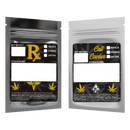 Gloss Silver Vista Clear Translucent Transparent Dragon Chewer 1 gram one g smell proof mylar bags by HIGHLOCK. Best thick wholesale bulk dispensary custom child resistant packaging 420 barrier bags tamper evident resealable large food storage 3 x 4.5 pouch gusset usa cheap small custom labels stickers strain designer