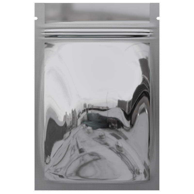 Gloss Silver Vista Clear Dragon Chewer 1 gram one g smell proof mylar bags by HIGHLOCK. Best thick wholesale bulk dispensary custom child resistant packaging 420 barrier bags tamper evident resealable large food storage heat sealable 3 x 4.5 100 pack