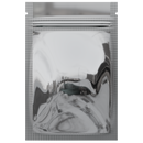 Gloss Silver Vista Clear Dragon Chewer 1 gram one g smell proof mylar bags by HIGHLOCK. Best thick wholesale bulk dispensary custom child resistant packaging 420 barrier bags tamper evident resealable large food storage heat sealable 3 x 4.5