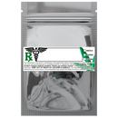 Gloss Silver Vista Clear Translucent Transparent Dragon 1 gram one g smell proof mylar bags by HIGHLOCK. Best thick wholesale bulk dispensary custom child resistant packaging 420 barrier bags tamper evident resealable large food storage near me nearby 3 x 4.5 small custom labels stickers strain rx generic California cali