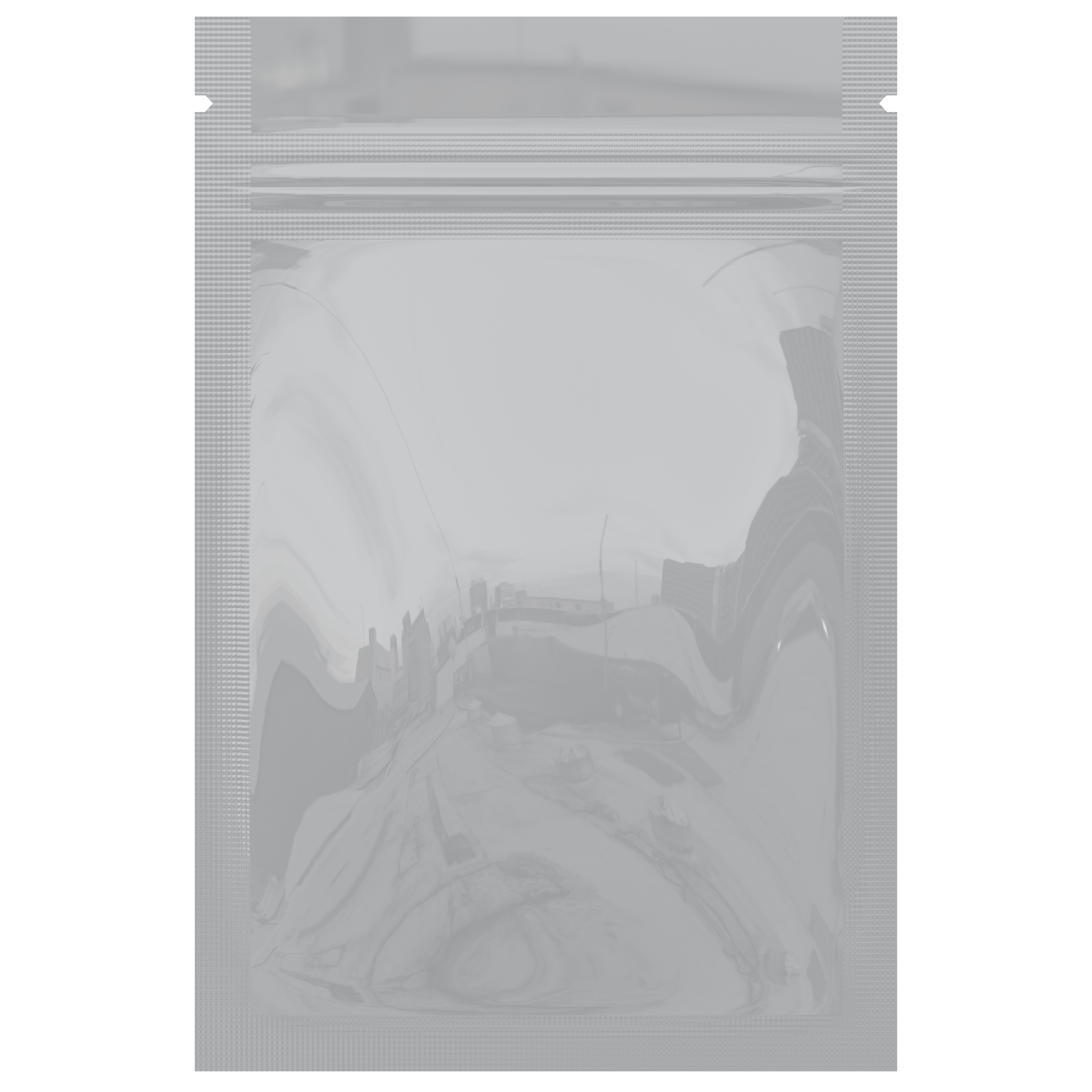 Gloss White Vista Clear Dragon Chewer 1 gram one g smell proof mylar bags by HIGHLOCK. Best thick wholesale bulk dispensary custom child resistant packaging 420 barrier bags tamper evident resealable large food storage heat sealable 3 x 4.5