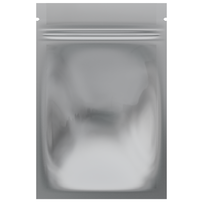 Gloss White Vista Clear Dragon Chewer 1 gram one g smell proof mylar bags by HIGHLOCK. Best thick wholesale bulk dispensary custom child resistant packaging 420 barrier bags tamper evident resealable large food storage heat sealable tear notches 3 x 4.5 100 pack