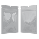 Gloss White Opaque Dragon Chewer 1 gram one g smell proof mylar bags by HIGHLOCK. Best thick wholesale bulk dispensary custom child resistant packaging 420 barrier bags tamper evident resealable large food storage 3 x 4.5 pouch gusset usa cheap small 100 pack hang hole