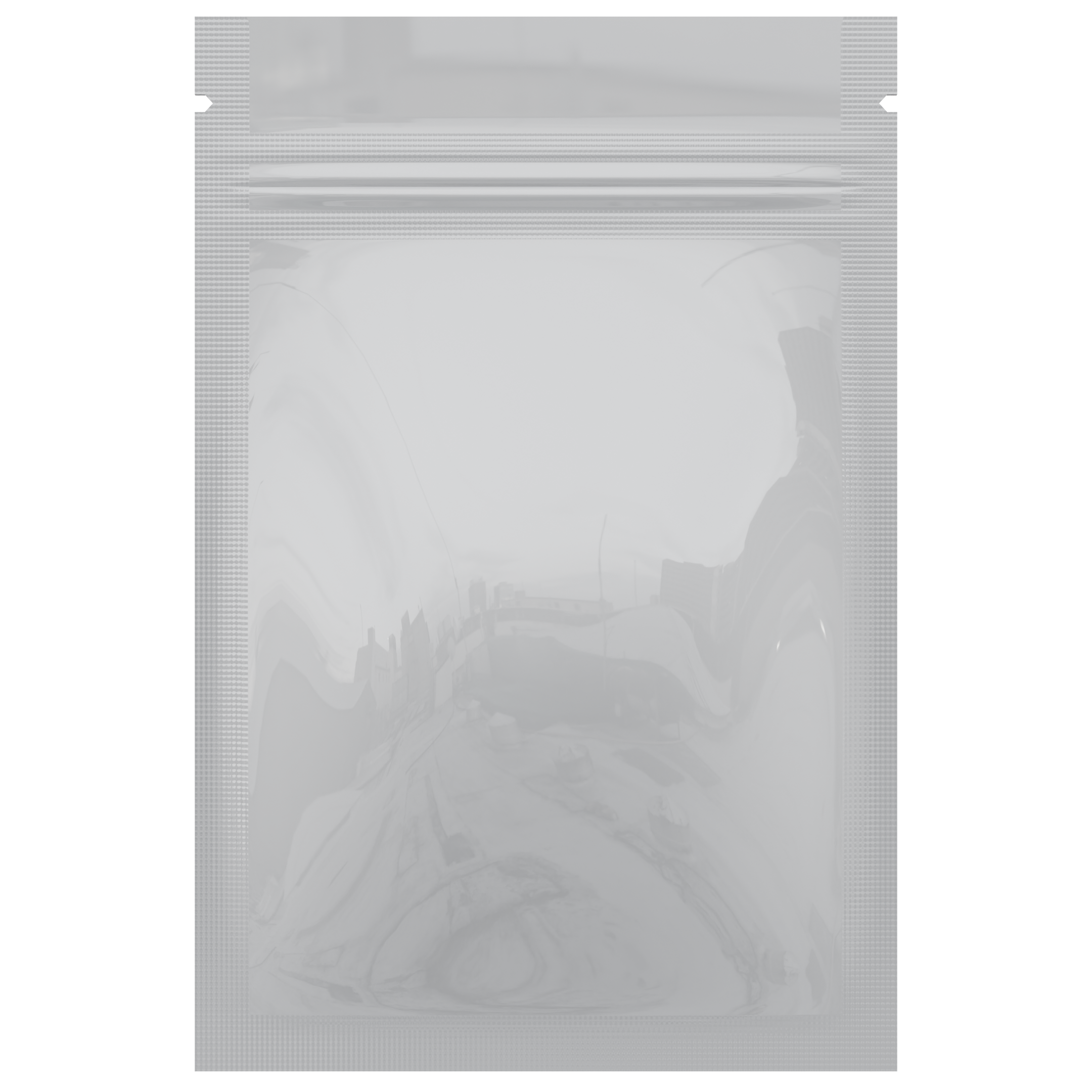 Gloss White Opaque Dragon Chewer 1 gram one g smell proof mylar bags by HIGHLOCK. Best thick wholesale bulk dispensary custom child resistant packaging 420 barrier bags tamper evident resealable large food storage baggies 3 x 4.5
