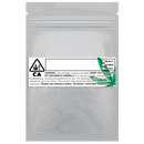 Gloss White Opaque Dragon Chewer 1 gram one g smell proof mylar bags by HIGHLOCK. Best thick wholesale bulk dispensary custom child resistant packaging 420 barrier bags tamper evident resealable large food storage baggies 3 x 4.5 custom labels stickers strain rx generic California cali