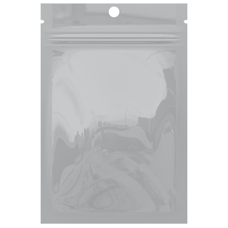 Gloss White Opaque Dragon Chewer 1 gram one g smell proof mylar bags by HIGHLOCK. Best thick wholesale bulk dispensary custom child resistant packaging 420 barrier bags tamper evident resealable large food storage heat sealable 3 x 4.5 100 pack hang hole