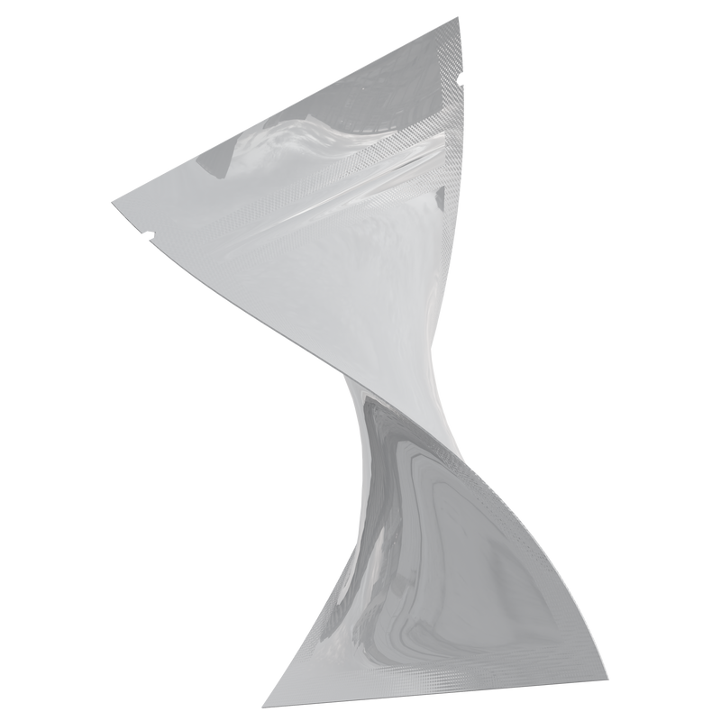 Gloss White Opaque Dragon Chewer 1 gram one g smell proof mylar bags by HIGHLOCK. Best thick wholesale bulk dispensary custom child resistant packaging 420 barrier bags tamper evident resealable large food storage heat sealable 3 x 4.5 custom labels stickers strain rx generic California cali
