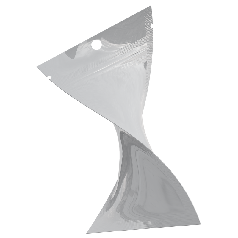 Gloss White Opaque Dragon Chewer 1 gram one g smell proof mylar bags by HIGHLOCK. Best thick wholesale bulk dispensary custom child resistant packaging 420 barrier bags tamper evident resealable large food storage near me nearby 3 x 4.5 small 100 pack hang hole