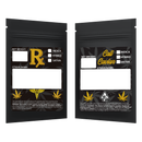 Matte Black Opaque Dragon Chewer 1 gram one g smell proof mylar bags by HIGHLOCK. Best thick wholesale bulk dispensary custom child resistant packaging 420 barrier bags tamper evident resealable large food storage 3 x 4.5 pouch gusset usa cheap small custom labels stickers strain designer