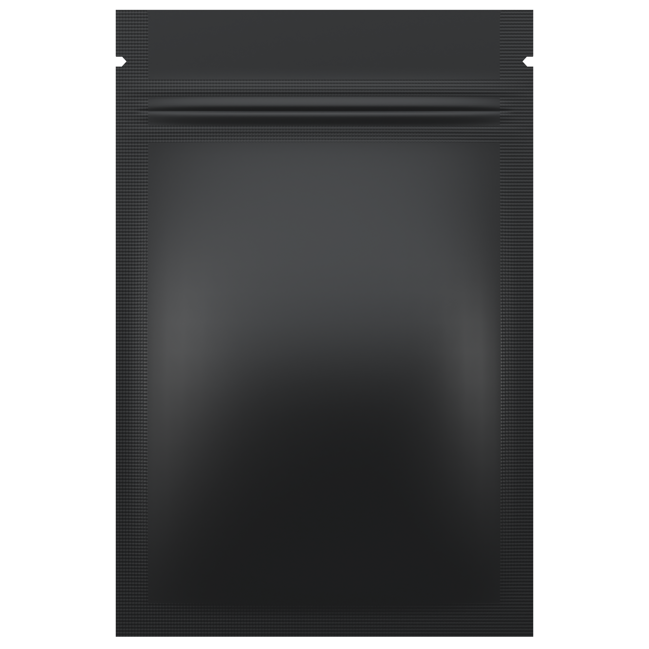 Matte Black Opaque Dragon Chewer 1 gram one g smell proof mylar bags by HIGHLOCK. Best thick wholesale bulk dispensary custom child resistant packaging 420 barrier bags tamper evident resealable large food storage baggies 3 x 4.5