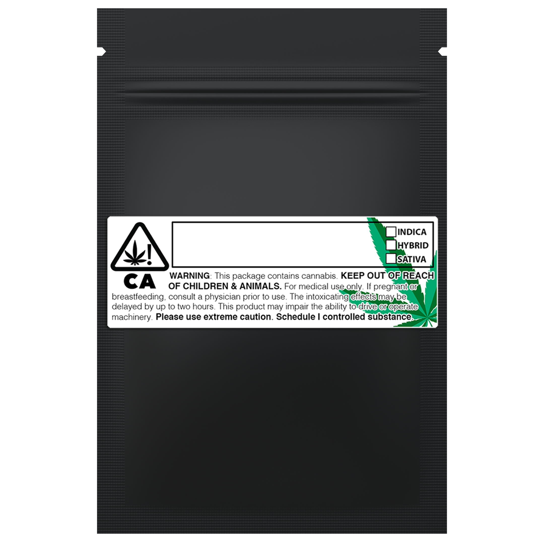 Matte Black Opaque Dragon Chewer 1 gram one g smell proof mylar bags by HIGHLOCK. Best thick wholesale bulk dispensary custom child resistant packaging 420 barrier bags tamper evident resealable large food storage baggies 3 x 4.5 custom labels stickers strain rx generic California cali