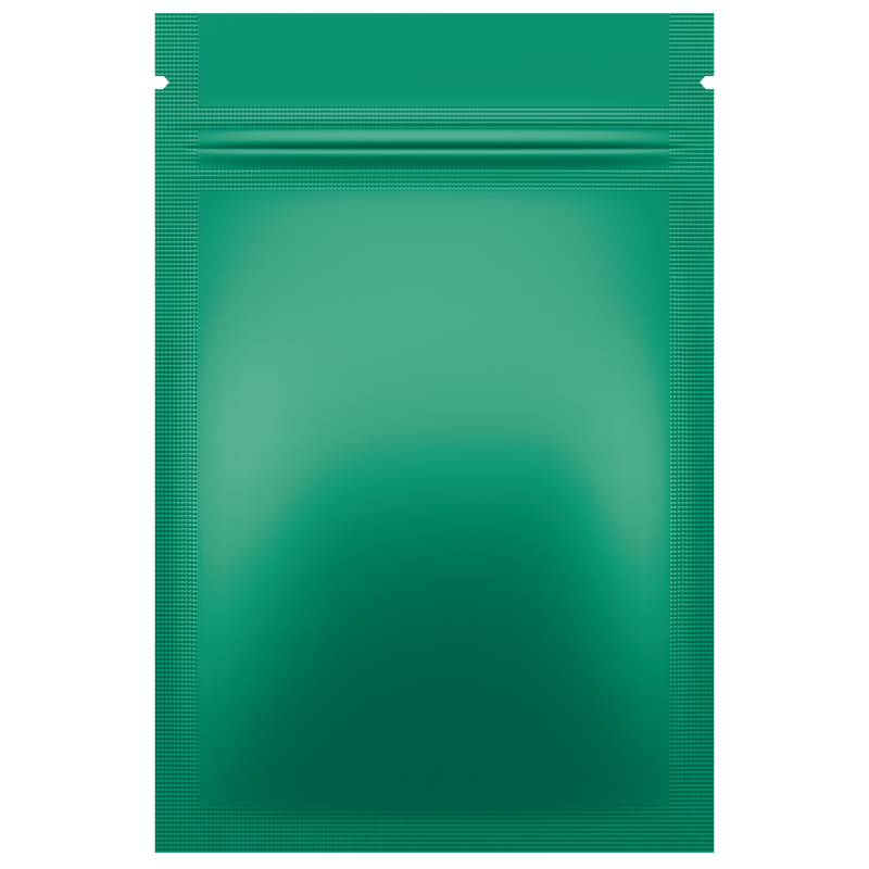 Matte Mint Green Opaque Dragon Chewer 1 gram one g smell proof mylar bags by HIGHLOCK. Best thick wholesale bulk dispensary custom child resistant packaging 420 barrier bags tamper evident resealable large food storage baggies 3 x 4.5 100 pack