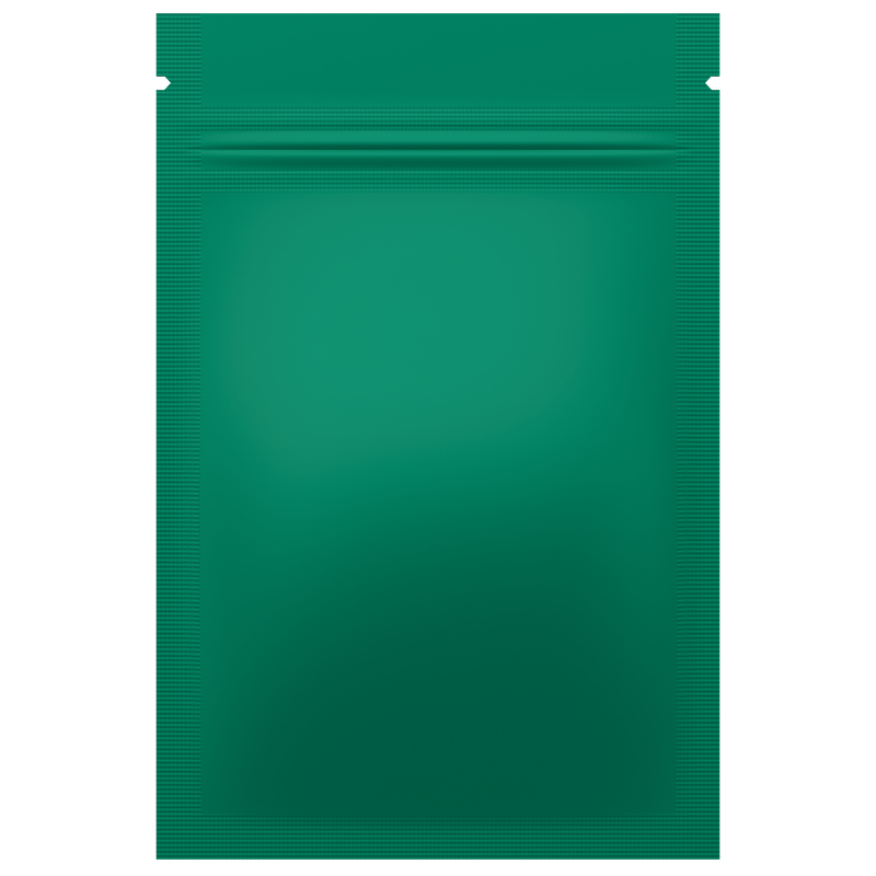 Matte Mint Green Opaque Dragon Chewer 1 gram one g smell proof mylar bags by HIGHLOCK. Best thick wholesale bulk dispensary custom child resistant packaging 420 barrier bags tamper evident resealable large food storage heat sealable 3 x 4.5 100 pack