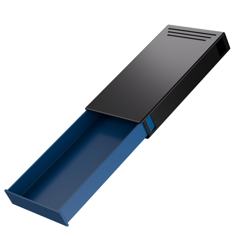 Press N Pull CR Box Container - The 109 - Black & Blue. 109mm (200 qty.)