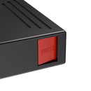 Press N Pull CR Box Container - The 109 - Black & Red. 109mm (200 qty.) - Dragon Chewer