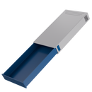 Press N Pull CR Box Container - The 109 - White & Blue. 109mm (200 qty.) - Dragon Chewer