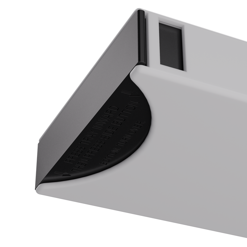 Press N Pull CR Box Container - The 109 - White & Black. 109mm (200 qty.)