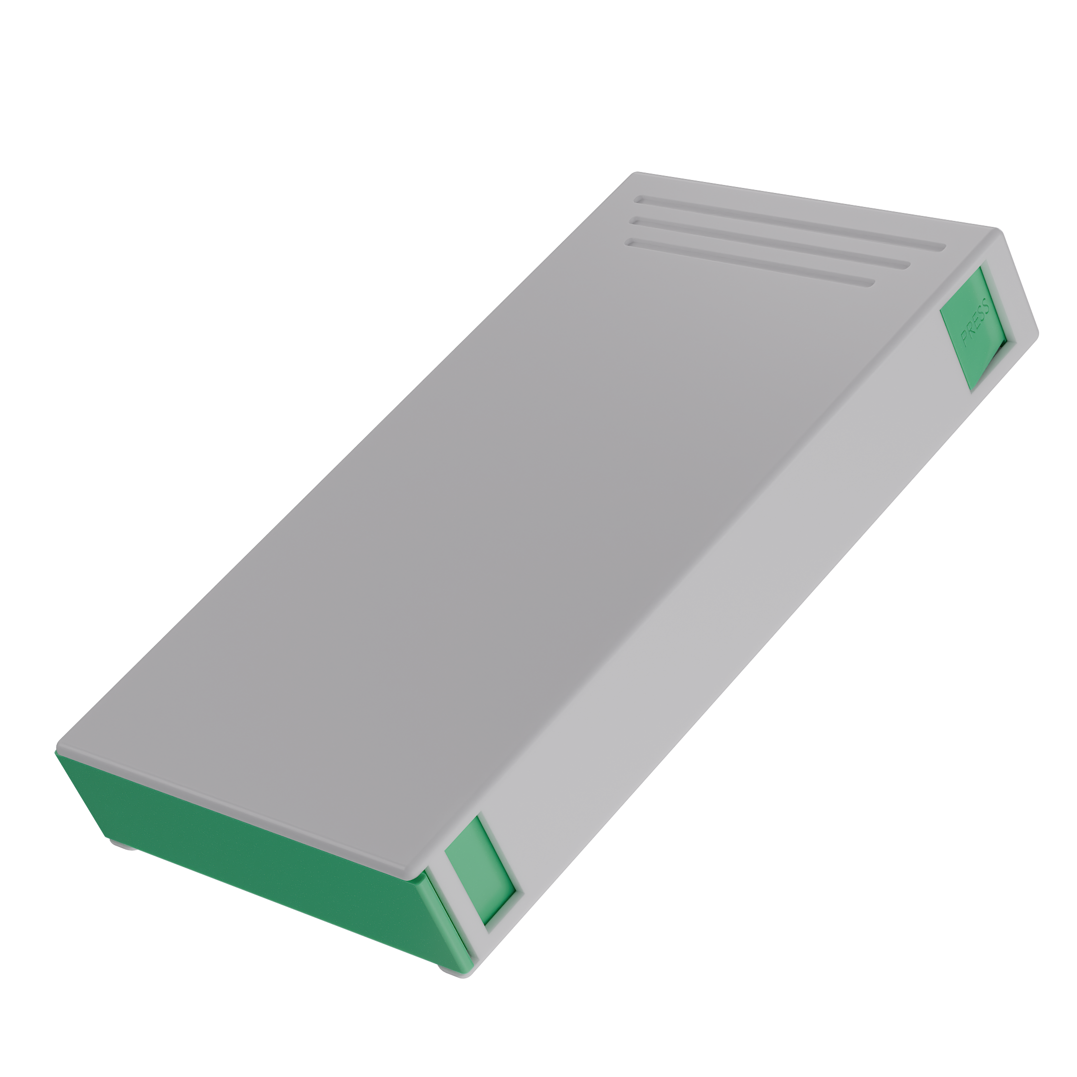 Press N Pull CR Box Container - The 109 - White & Green. 109mm (200 qty.) - Dragon Chewer