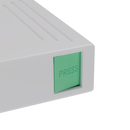 Press N Pull CR Box Container - The 109 - White & Green. 109mm (200 qty.) - Dragon Chewer