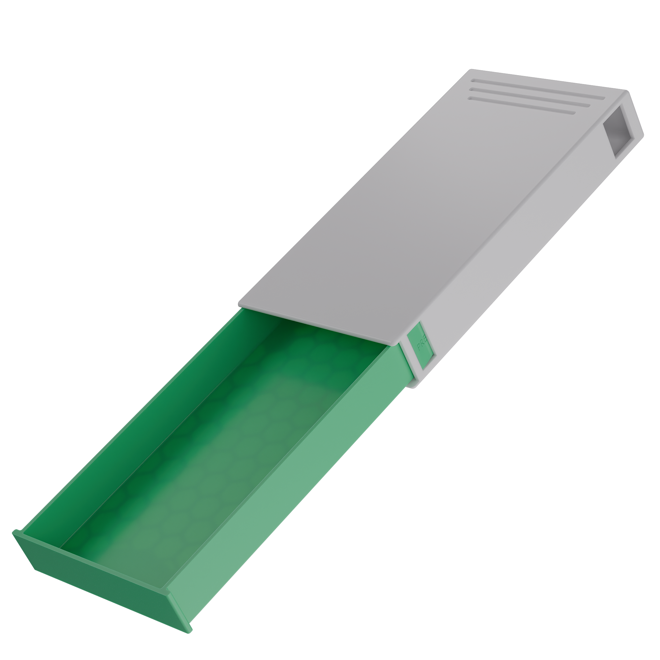 Press N Pull CR Box Container - The 109 - White & Green. 109mm (200 qty.) - Dragon Chewer