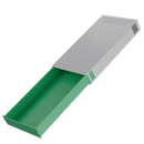 Press N Pull CR Box Container - The 109 - White & Green. 109mm (200 qty.) - Dragon Chewer