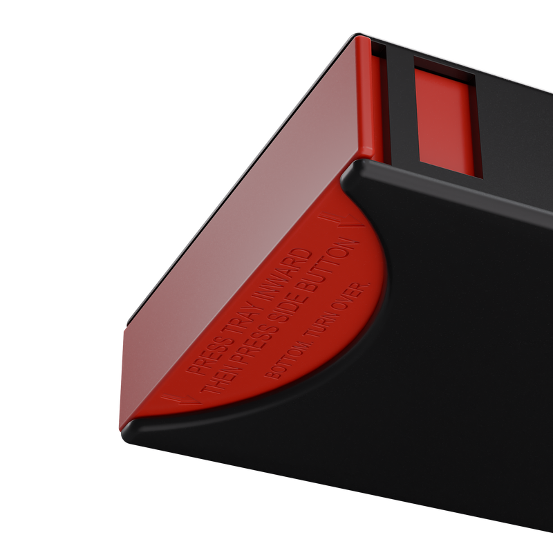 Press N Pull CR Box Container - The 81 - Black & Red. 81mm (224 qty.) - Dragon Chewer