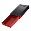 Press N Pull CR Box Container - The 81 - Black & Red. 81mm (224 qty.) - Dragon Chewer