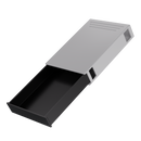 Press N Pull CR Pre Roll Slider Box Container - The 81 - White & Black. 81mm (224 qty.) - Dragon Chewer