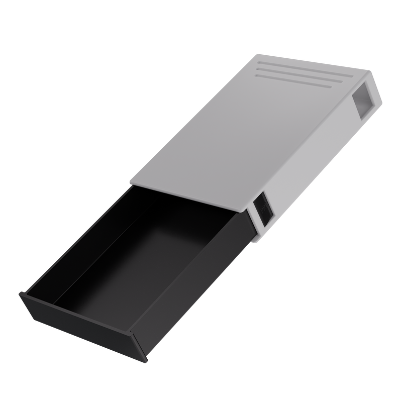 Press N Pull CR Pre Roll Slider Box Container - The 81 - White & Black. 81mm (224 qty.)