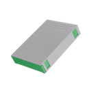 Press N Pull CR Pre Roll Slider Box Container - The 81 - White & Green. 81mm (224 qty.) - Dragon Chewer