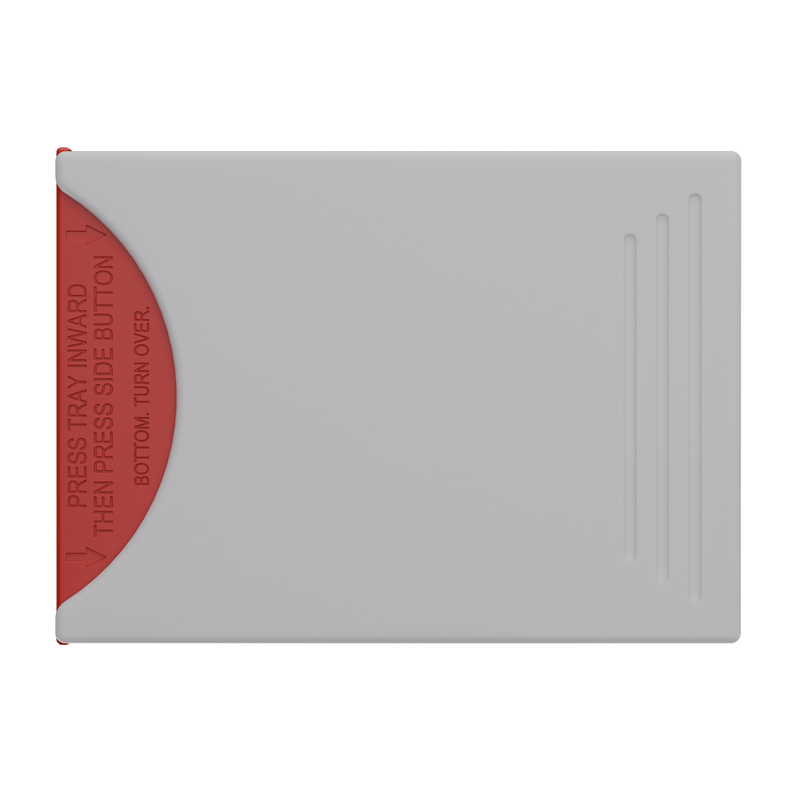 Press N Pull CR Pre Roll Slider Box Container - The 81 - White & Red. 81mm (224 qty.)