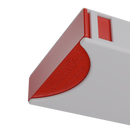 Press N Pull CR Pre Roll Slider Box Container - The 81 - White & Red. 81mm (224 qty.) - Dragon Chewer