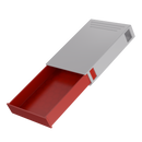 Press N Pull CR Pre Roll Slider Box Container - The 81 - White & Red. 81mm (224 qty.) - Dragon Chewer