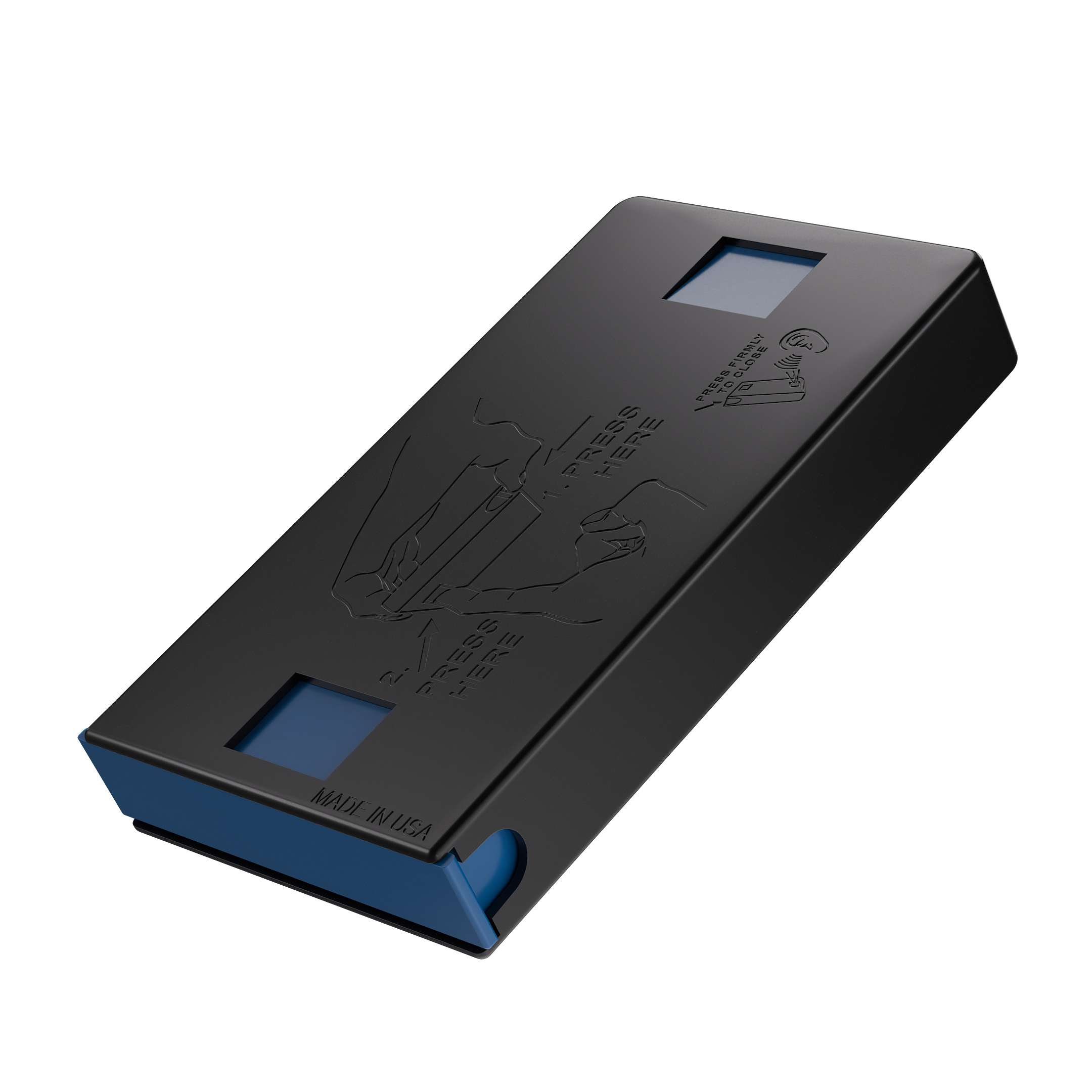 Press N Pull CR Box Container - The 98 - Black & Blue. 98mm (360 qty.) - Dragon Chewer