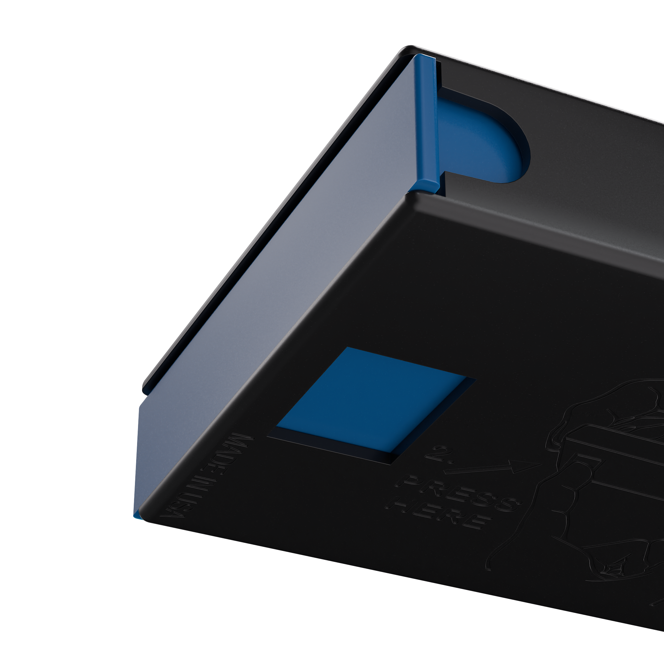 Press N Pull CR Box Container - The 98 - Black & Blue. 98mm (360 qty.) - Dragon Chewer
