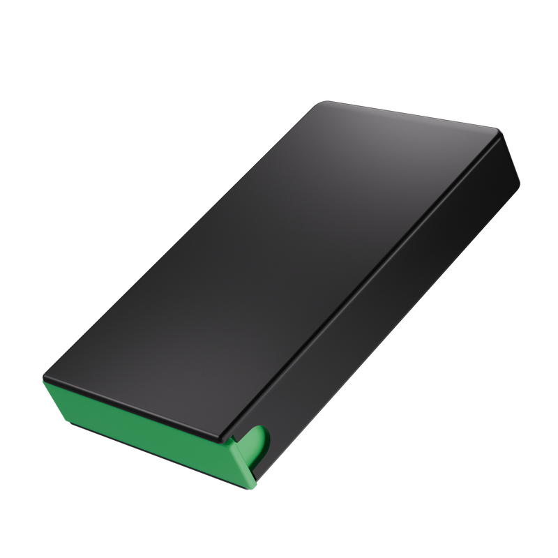 Press N Pull CR Box Container - The 98 - Black & Green. 98mm (360 qty.)