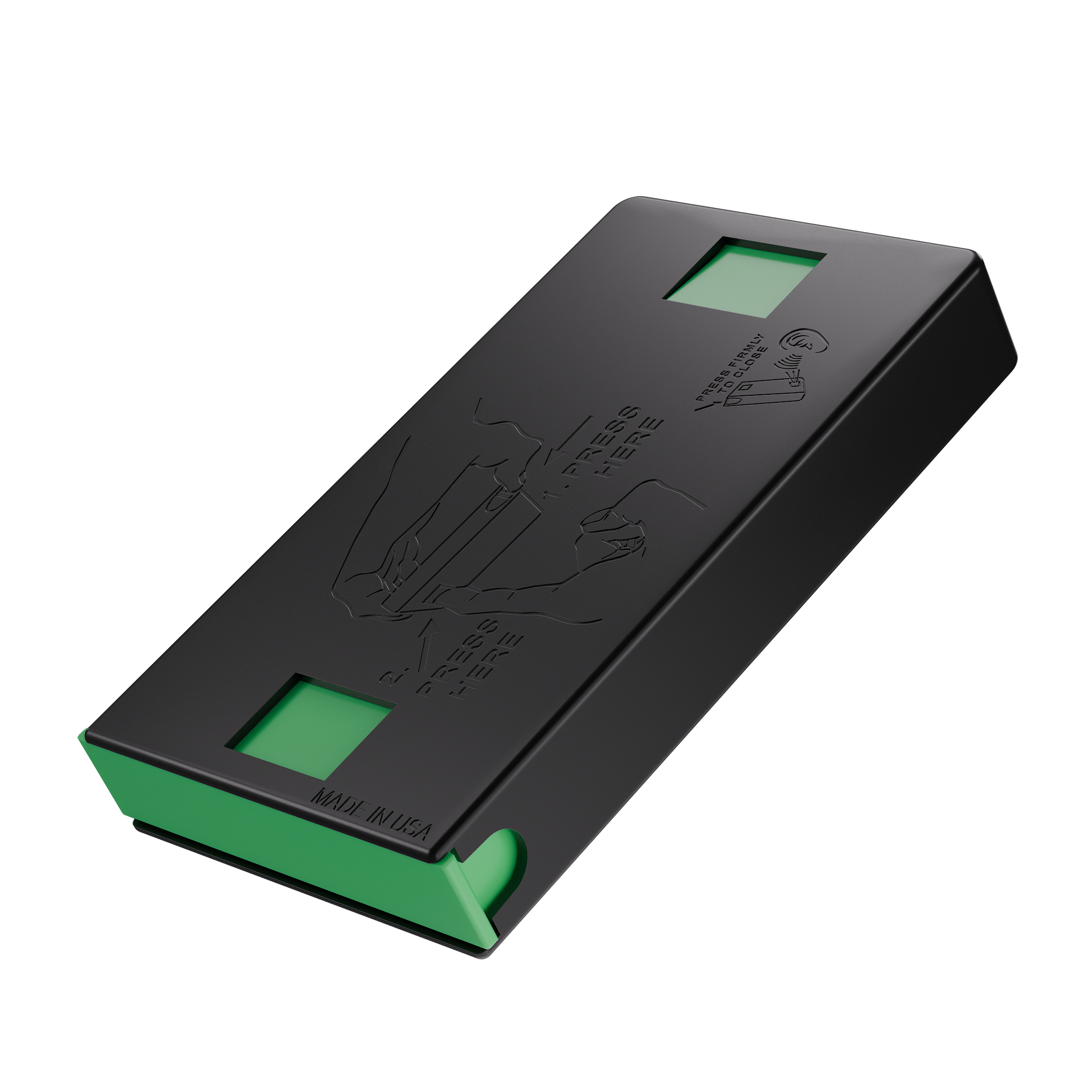 Press N Pull CR Box Container - The 98 - Black & Green. 98mm (360 qty.) - Dragon Chewer