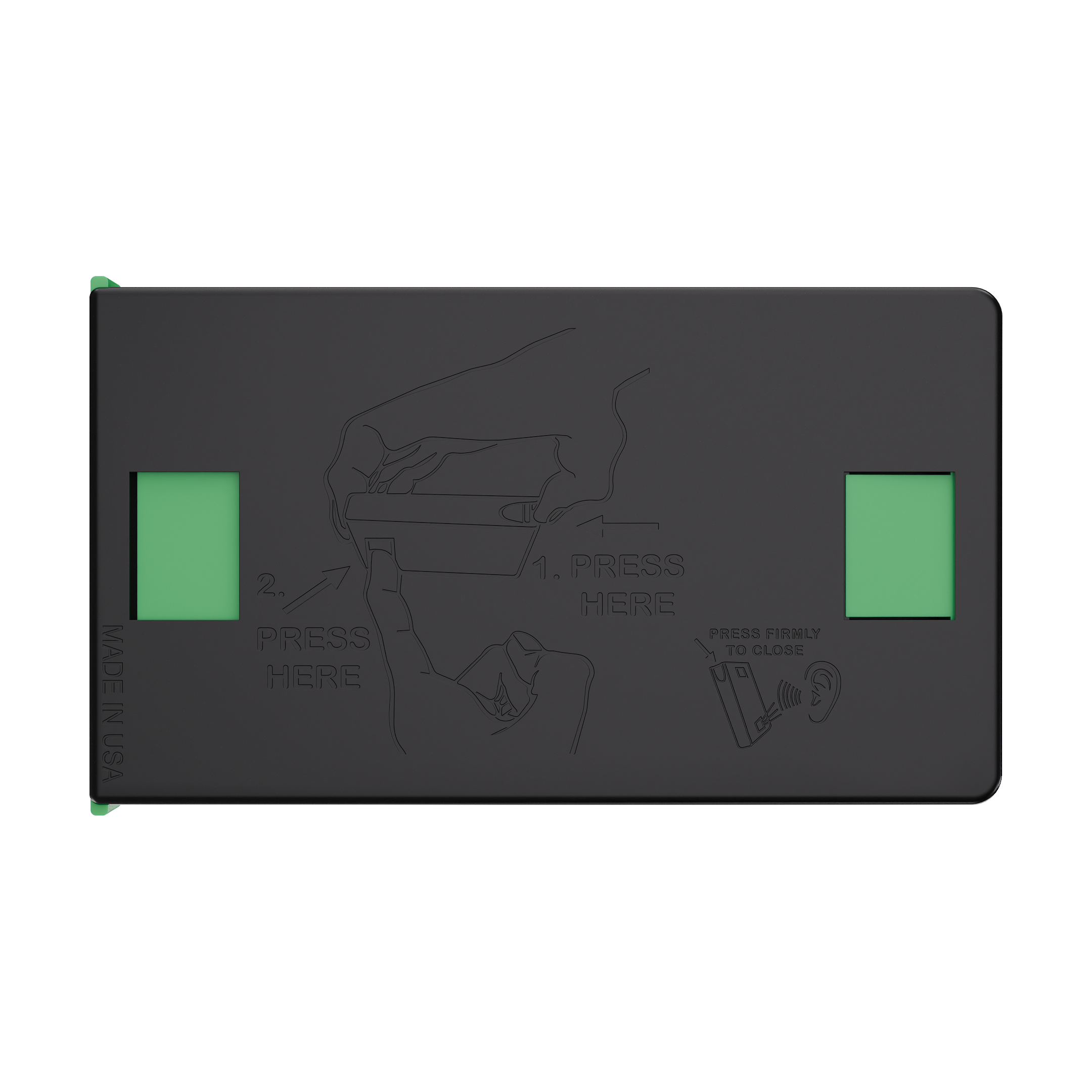 Press N Pull CR Box Container - The 98 - Black & Green. 98mm (360 qty.) - Dragon Chewer