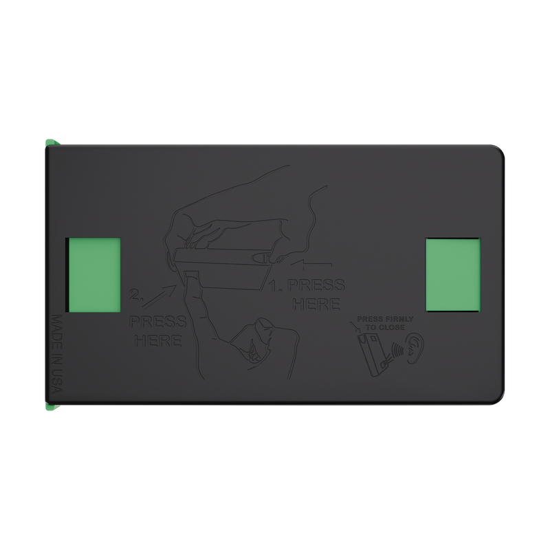 Press N Pull CR Box Container - The 98 - Black & Green. 98mm (360 qty.)