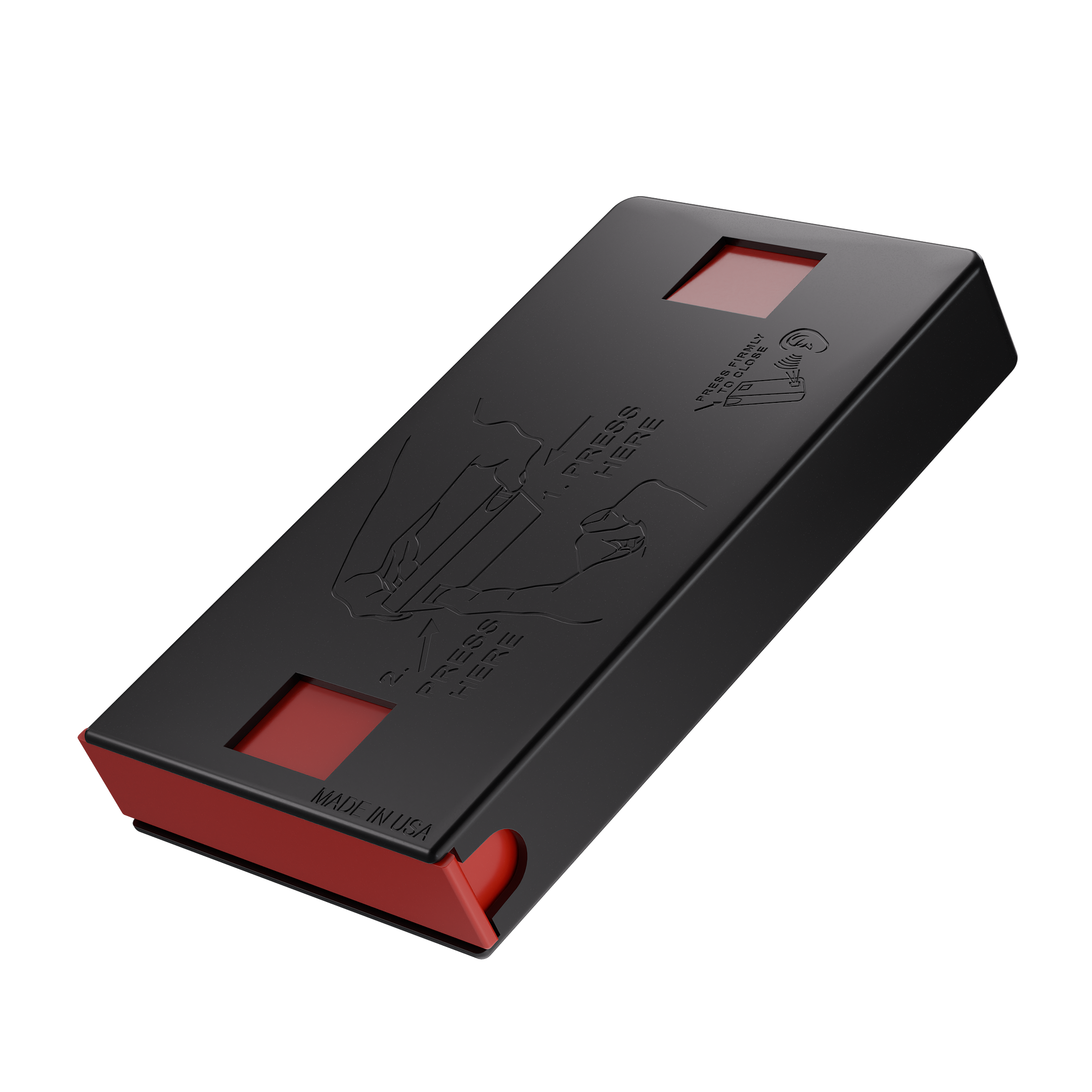 Press N Pull CR Box Container - The 98 - Black & Red. 98mm (360 qty.) - Dragon Chewer