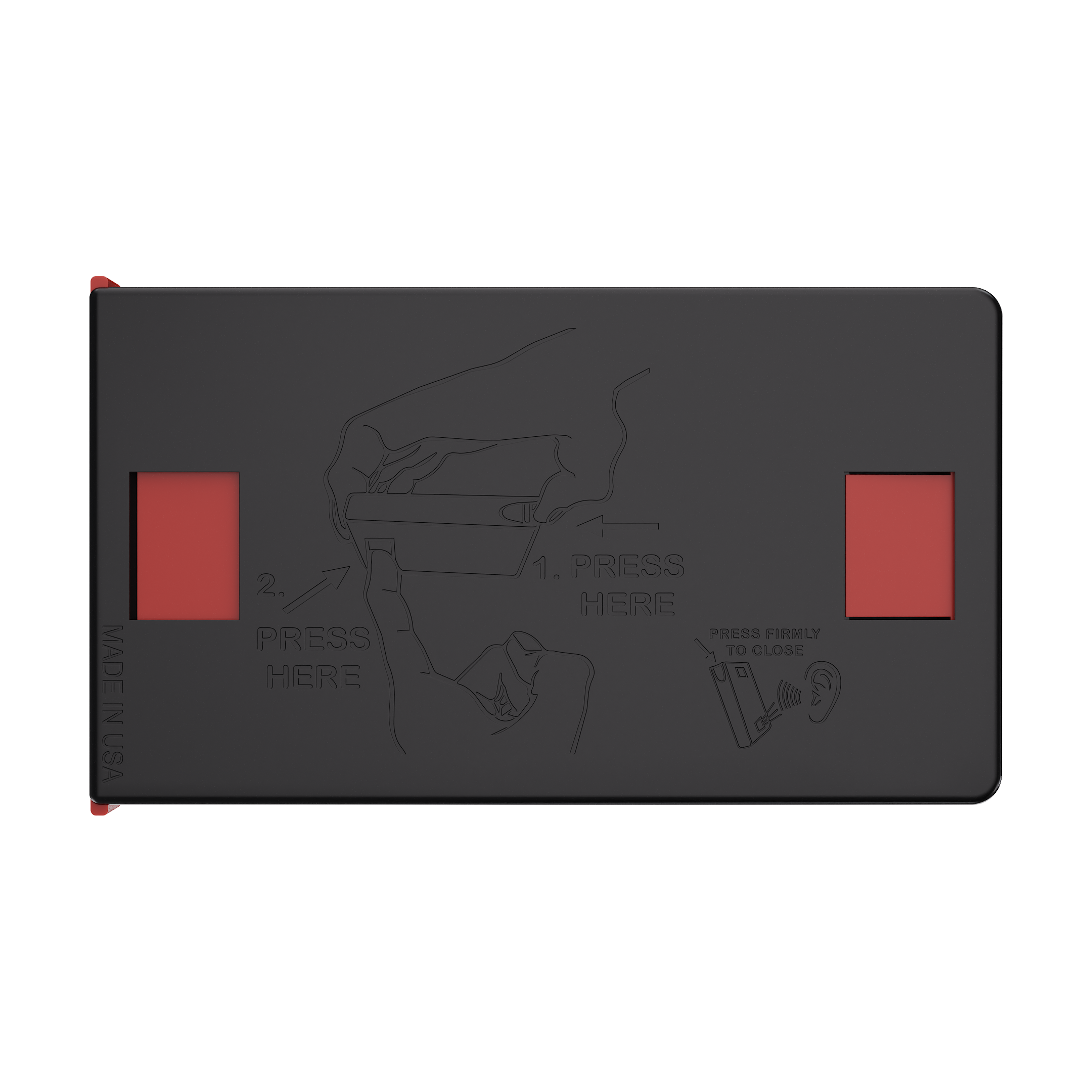 Press N Pull CR Box Container - The 98 - Black & Red. 98mm (360 qty.) - Dragon Chewer