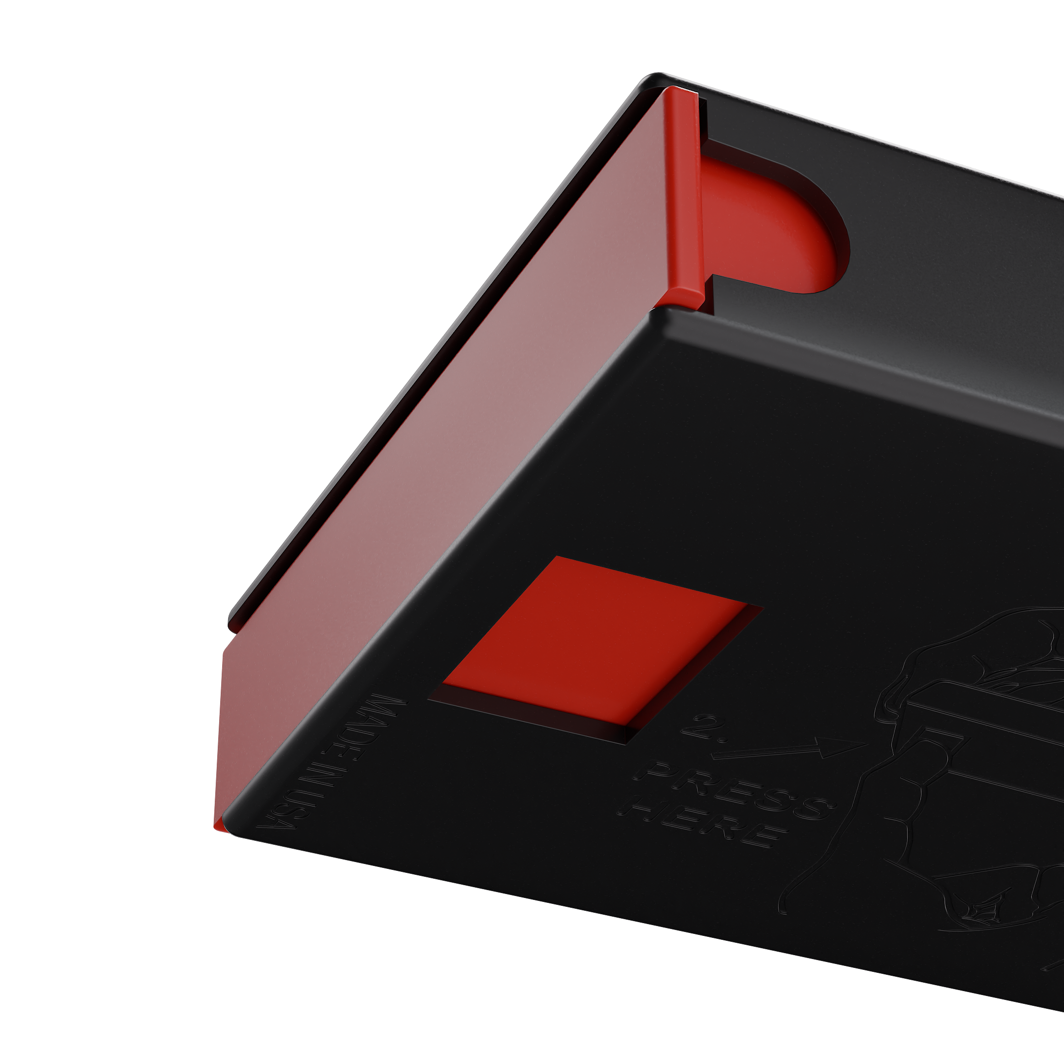 Press N Pull CR Box Container - The 98 - Black & Red. 98mm (360 qty.) - Dragon Chewer