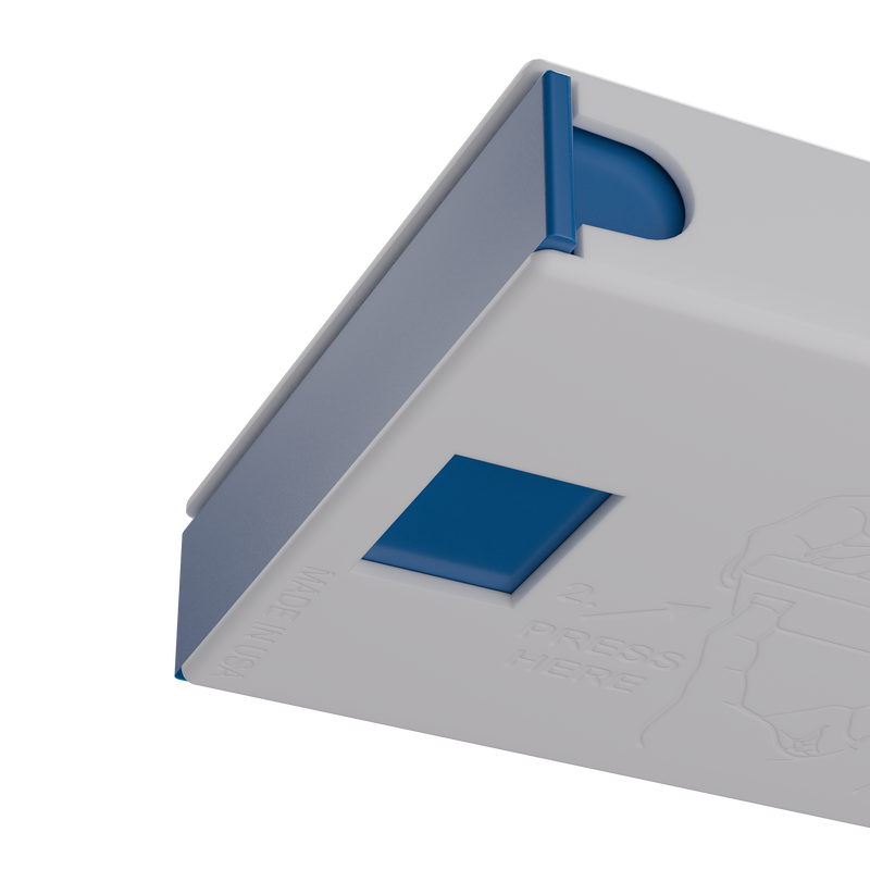 Press N Pull CR Box Container - The 98 - White & Blue. 98mm (360 qty.)