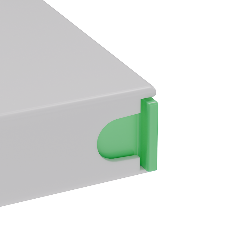 Press N Pull CR Box Container - The 98 - White & Green. 98mm (360 qty.)