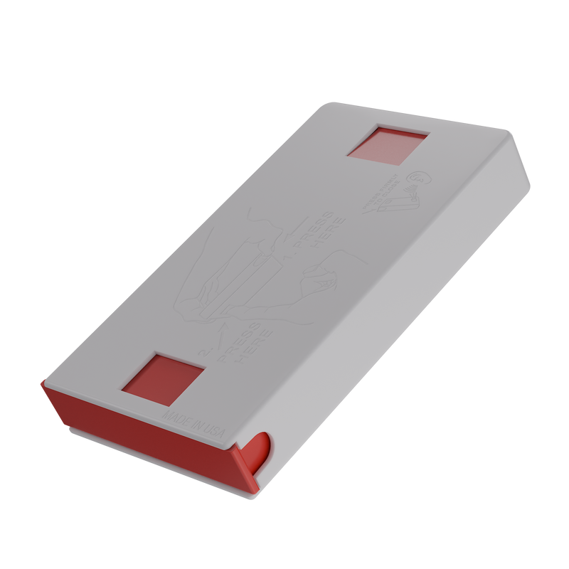 Press N Pull CR Box Container - The 98 - White & Red. 98mm (360 qty.)