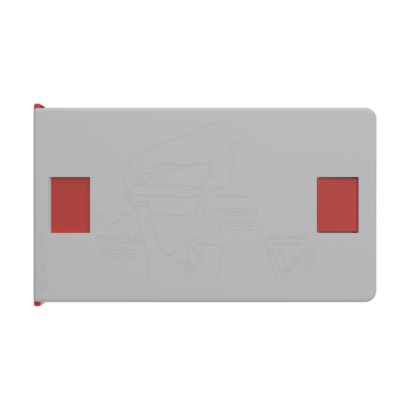 Press N Pull CR Box Container - The 98 - White & Red. 98mm (360 qty.)