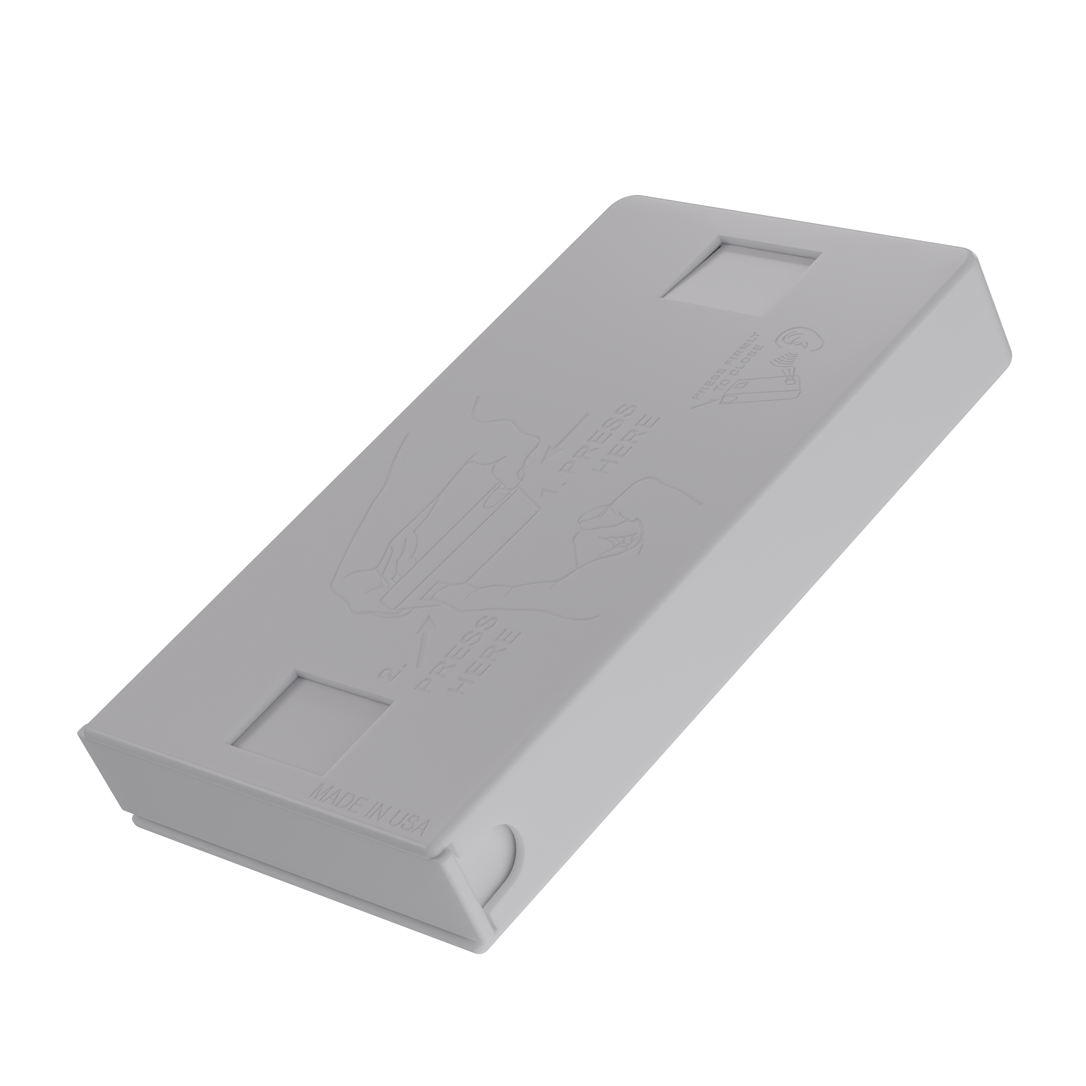 Press N Pull CR Box Container - The 98 - White & White. 98mm (360 qty.